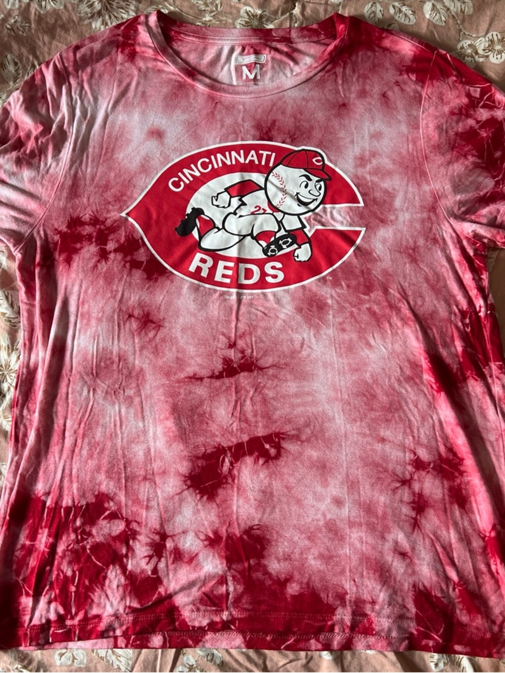 Cincinnati Reds Tie-Dye Short Sleeve Tee - Red/White